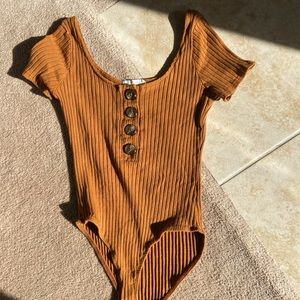 Plunging neck bodysuit